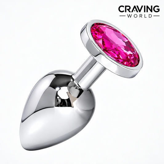 Heart Stainless Steel Crystal Anal Plug